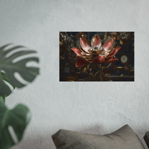 Mechanical Lotus Blooming Art Display