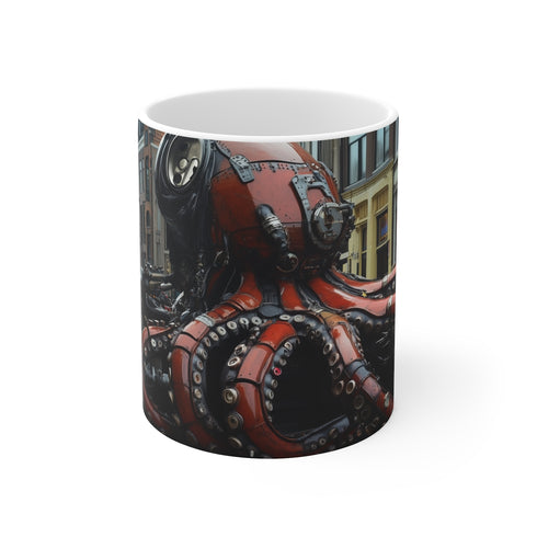Mechanical Octopus City Canal Coffee Mug