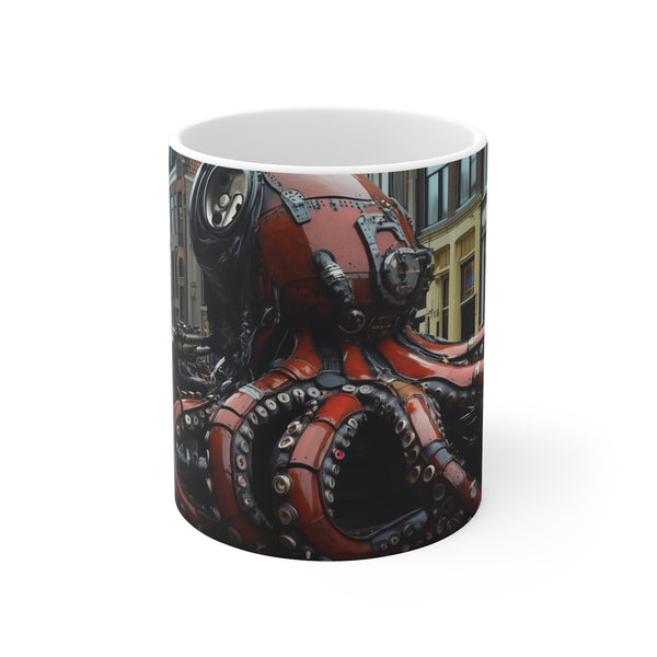 Mechanical Octopus City Canal Coffee Mug