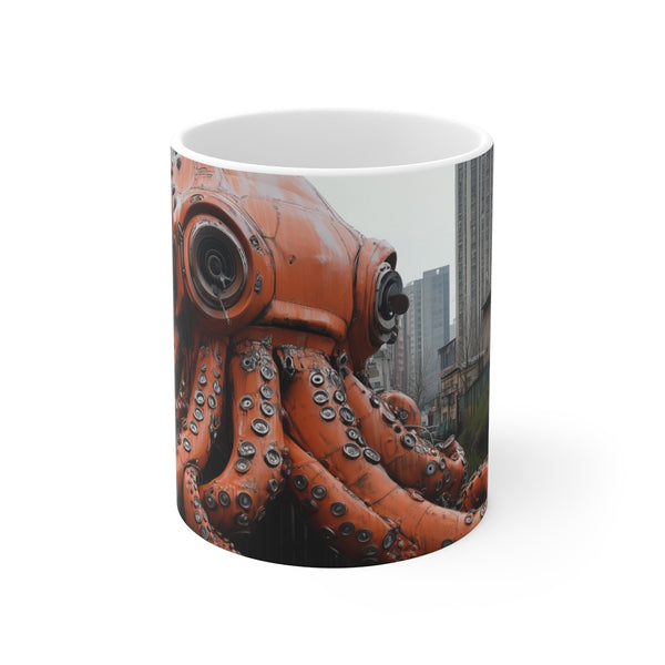 "Mechanical Octopus City Canal Mug"