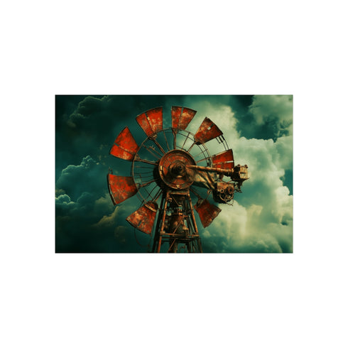 Mechanical Windmill Generating Gravity Poster