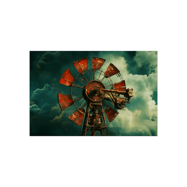 Mechanical Windmill Generating Gravity Poster