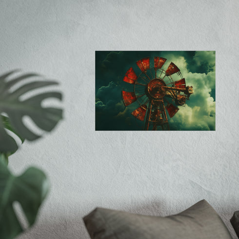 Mechanical Windmill Generating Gravity Poster