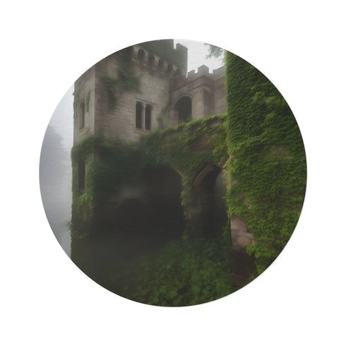 Medieval Ivy Castle Ruins Rug