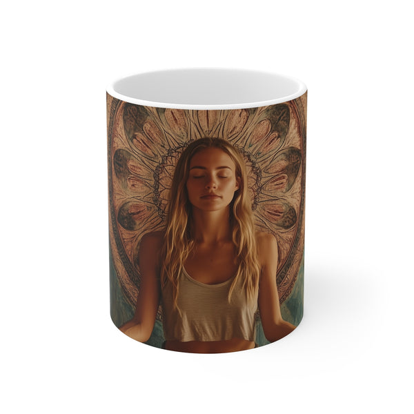 Meditation Mandala Woman Coffee Mug