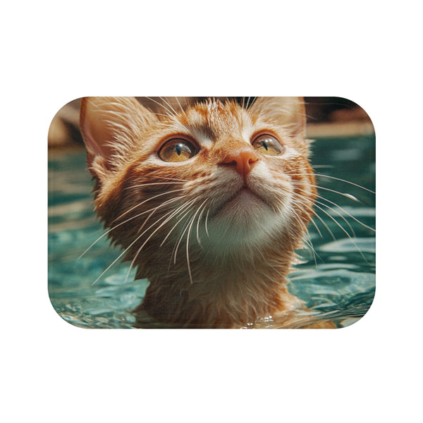 "Meow-tastic Sea Swim Bath Mat"