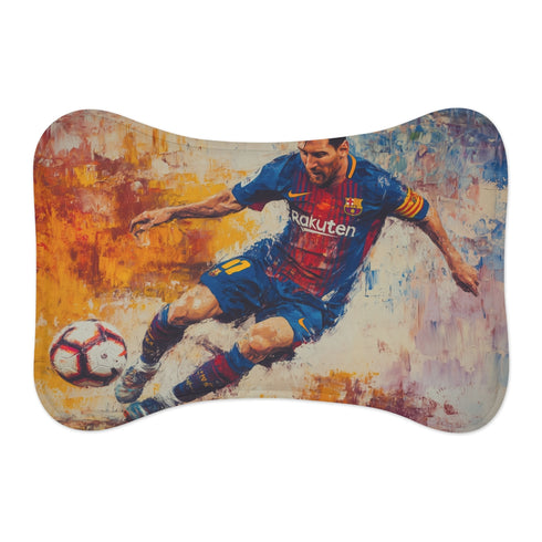 Messi Barcelona Dribbling Pet Mat