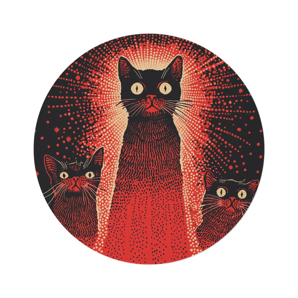 "Metal Cats Rock Rug"