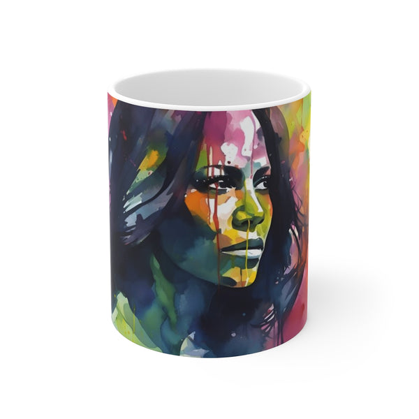 "Michelle Obama Neon Watercolor Mug"