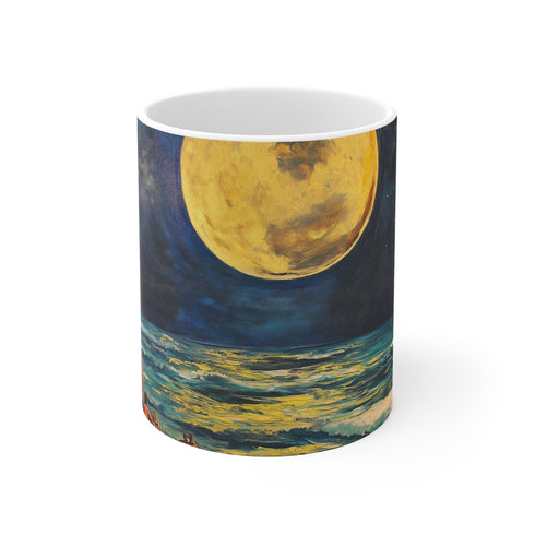 "Midnight Beach Moonlight Mug"