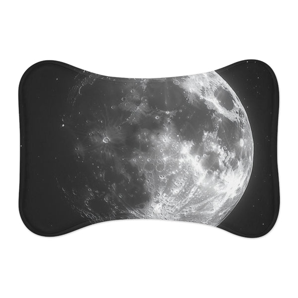 "Midnight Moon Pet Mat: Stylish and Realistic Design"