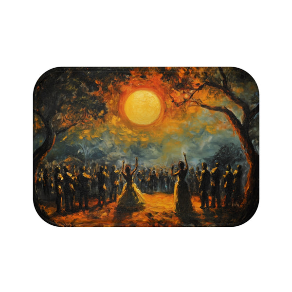 "Midnight Moonlit Festival Bath Mat"