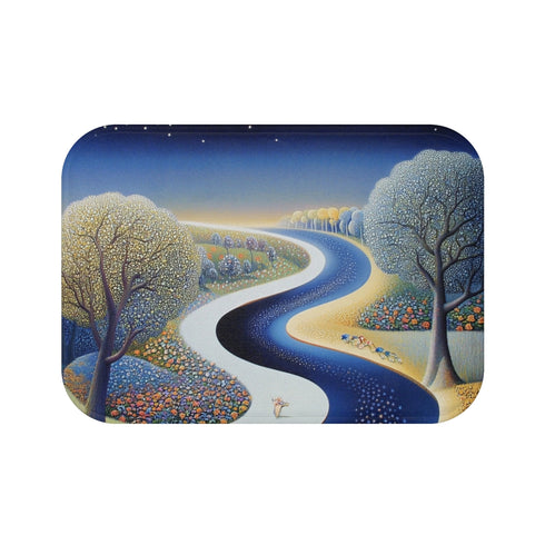 Midnight River Swirl Bath Mat