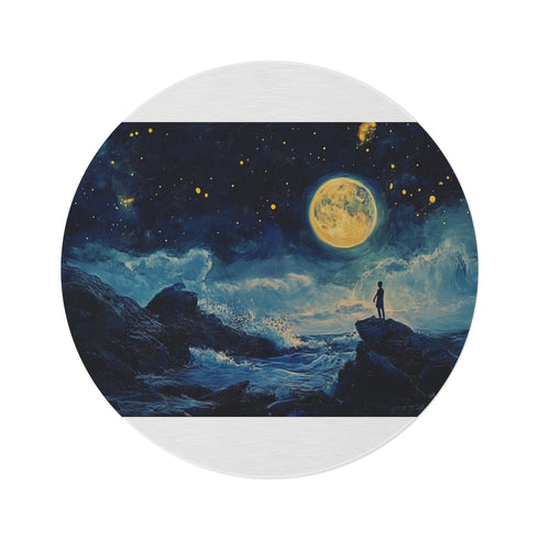 "Midnight Stargazer Round Rug"