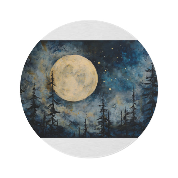 Midnight Starlight Round Rug