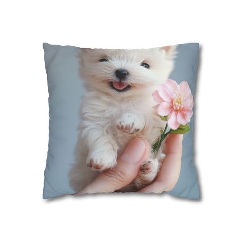 "Miniature Poodle Puppy Pillowcase: Pure Joy"