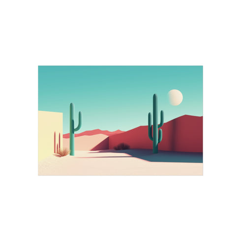 Minimal Desert Scene Sharp Shadows