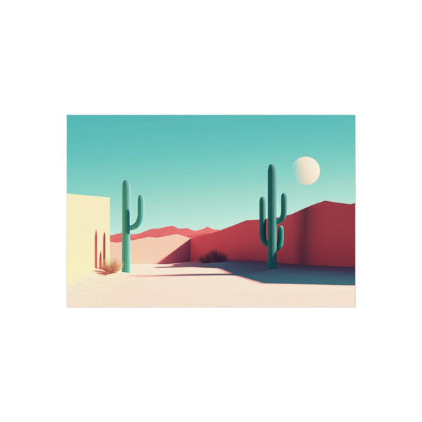 Minimal Desert Scene Sharp Shadows