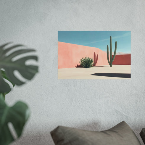 Minimal Desert Scene with Shadows