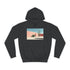 Minimal Desert Scene with Sharp Shadows Graphic Unisex College Hoodie - Jet Black Front