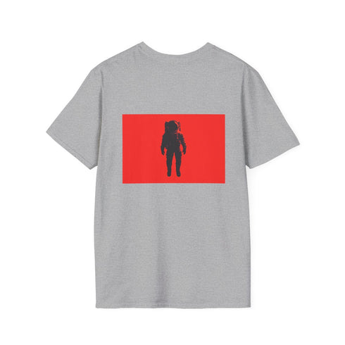 Minimalist Astronaut Silhouette Red T-Shirt