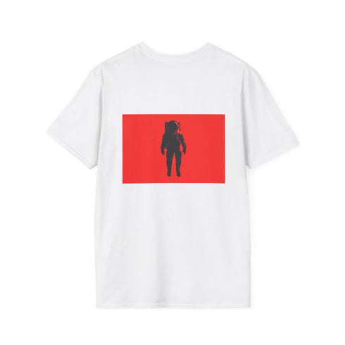 Minimalist Astronaut Silhouette Red T-Shirt