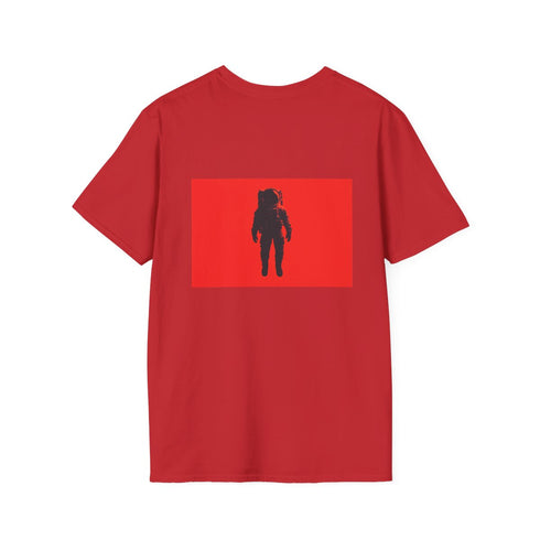 Minimalist Astronaut Silhouette Red T-Shirt