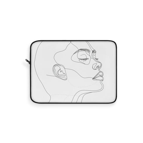 "Minimalist Face Art Laptop Sleeve"