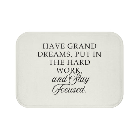 "Minimalist Motivational Bath Mat"