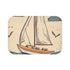 Minimalist One Line Design Symbolizing Vacation Luxury Memory Foam Bath Mat - Top View