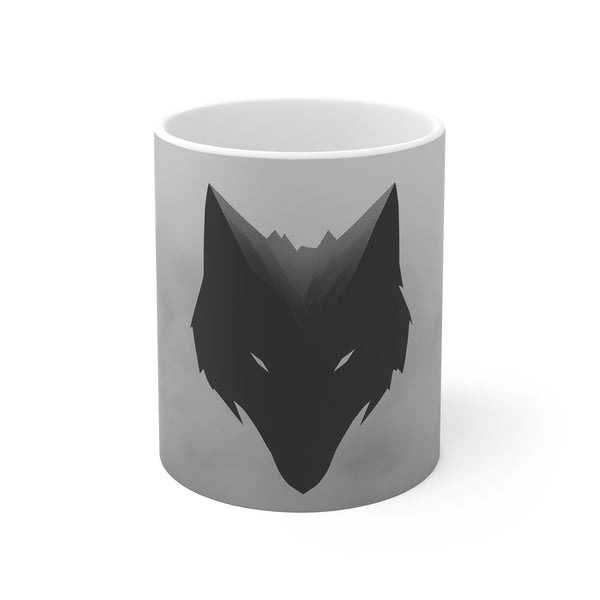 Minimalist Wolf Logo Coffee Mug