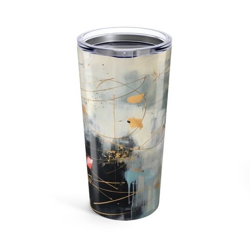 Minty Gold Abstraction Acrylic Bottle