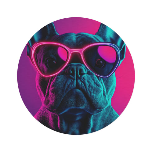 Mirja Futuristic French Bulldog Rug