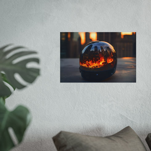 Mirror Helmet Reflects City Fire