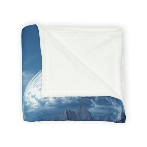 Mirror Sea Reflecting Alternate World Plush Fleece Throw Blanket