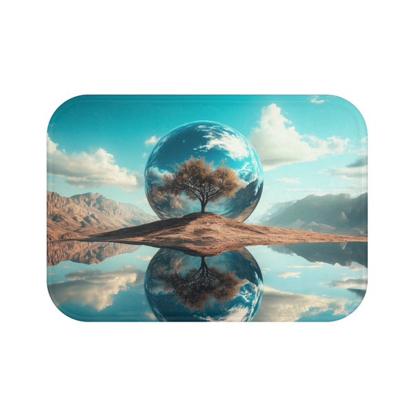 "Mirrored Planet Inspired Bath Mat"