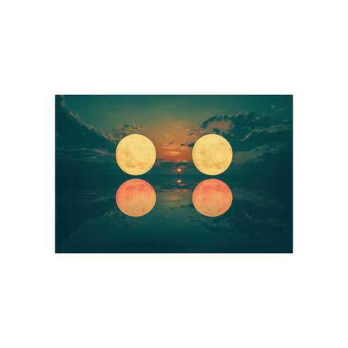 "Mirrored Sky with Identical Suns"