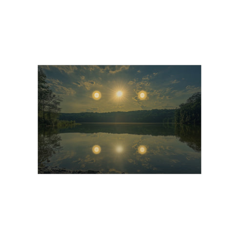 "Mirrored Sky with Twin Suns"