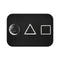 "Modern Black Geometric Bath Mat"