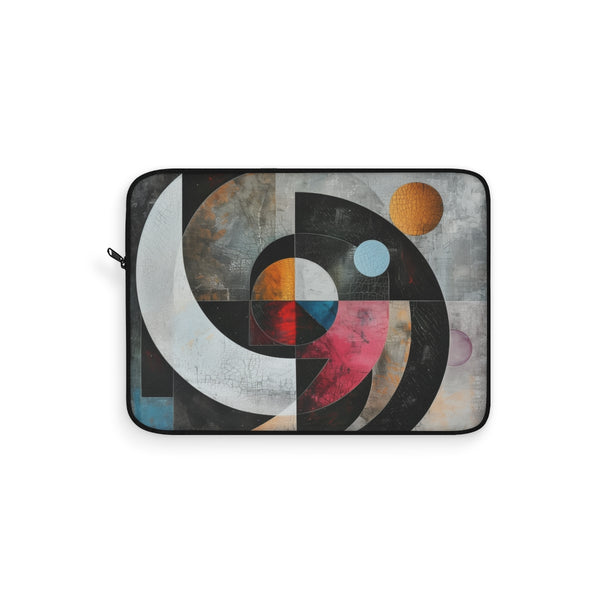 "Modern Geometric Laptop Sleeve: Abstract Chic Protection"