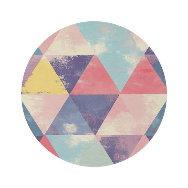 "Modern Geometric Round Rug: Seamless"