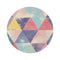 "Modern Geometric Round Rug: Seamless"
