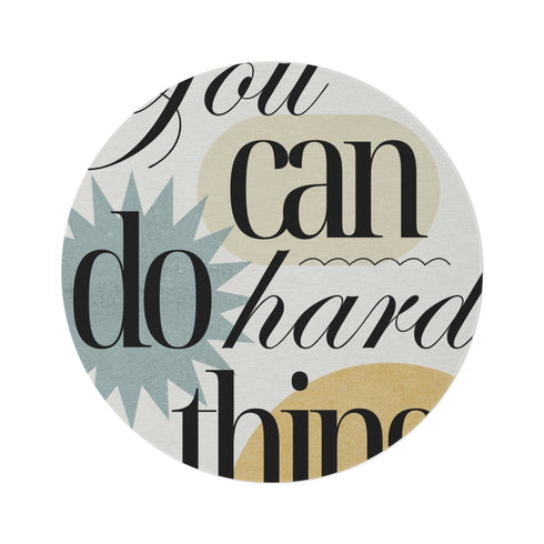 "Modern Typography Inspirational Rug"
