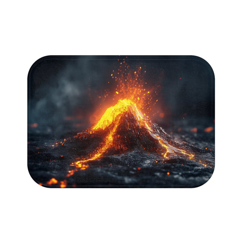 Molten crystal volcano bath mat.