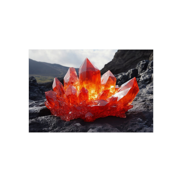 "Molten Crystal Volcano Nature Poster"