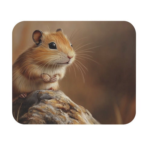 Mongolian Gerbil Mouse Pad Adorable Cute Gerbil Painting