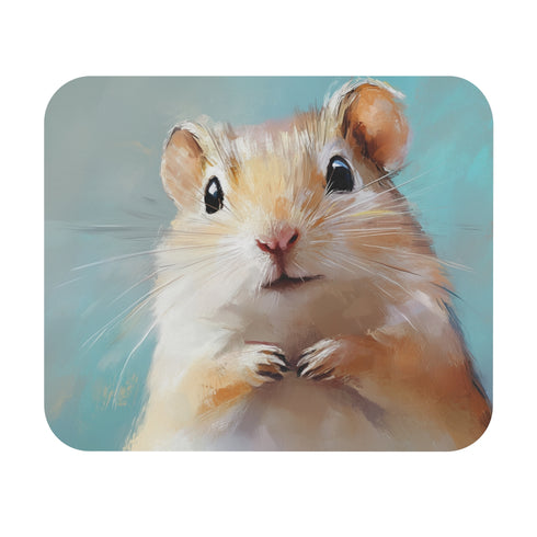 Mongolian Gerbil Mouse Pad Adorable Gerbil Art