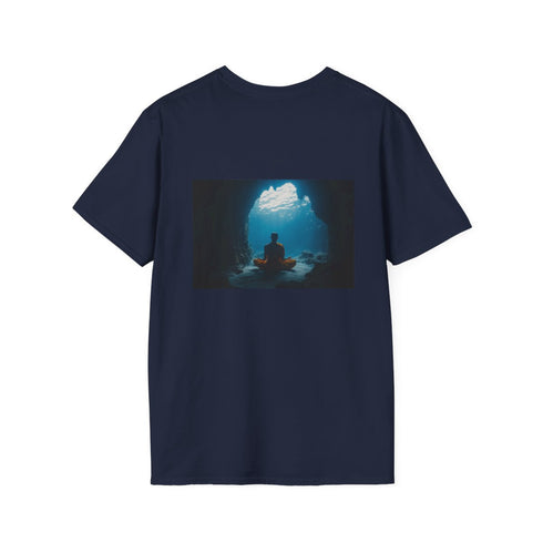 Monk Meditating Underwater Cave T-shirt