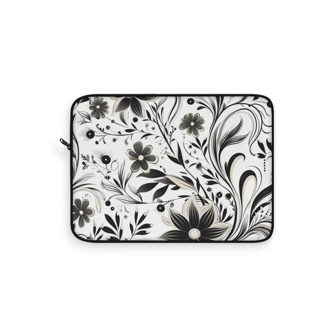 "Monochrome Minimalist Laptop Sleeve"