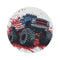 "Monster Truck Madness Round Rug"